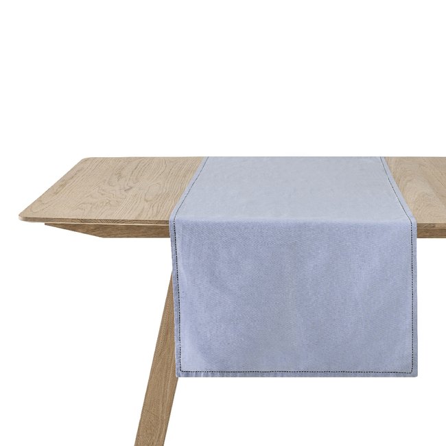 Chemin de Table Tissu Rameaux d'Olivier lin et Or, decoration mariage