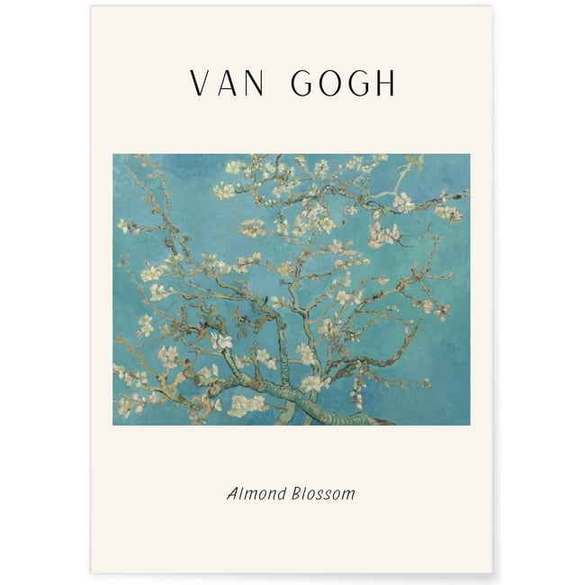 Affiche Van Gogh - Almond Blossom Couleur blanc <span itemprop=