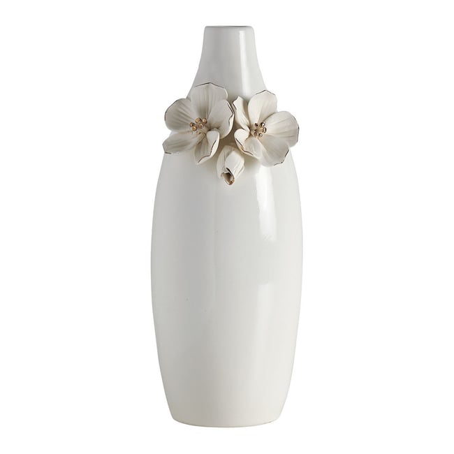 Vase Amour de Fleur - H. 24 cm Couleur blanc <span itemprop=