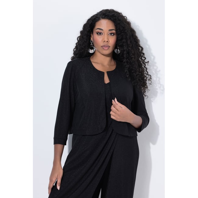 Veste boléro coupe Boxy Fit noir <span itemprop=