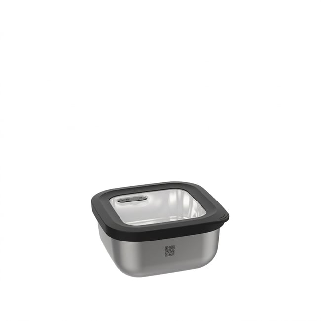 Boîte de conservation fraîcheur PROVIDO, carrée, 400 ml (Contrôle de la fraîcheur et des stocks via application) argent / métallique <span itemprop=