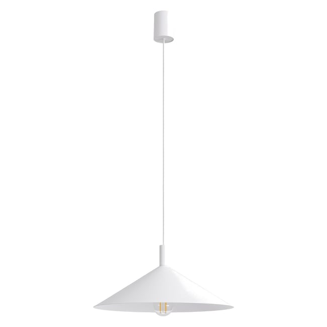Suspension Acier Blanc E27 1 NOX Couleur blanc <span itemprop=