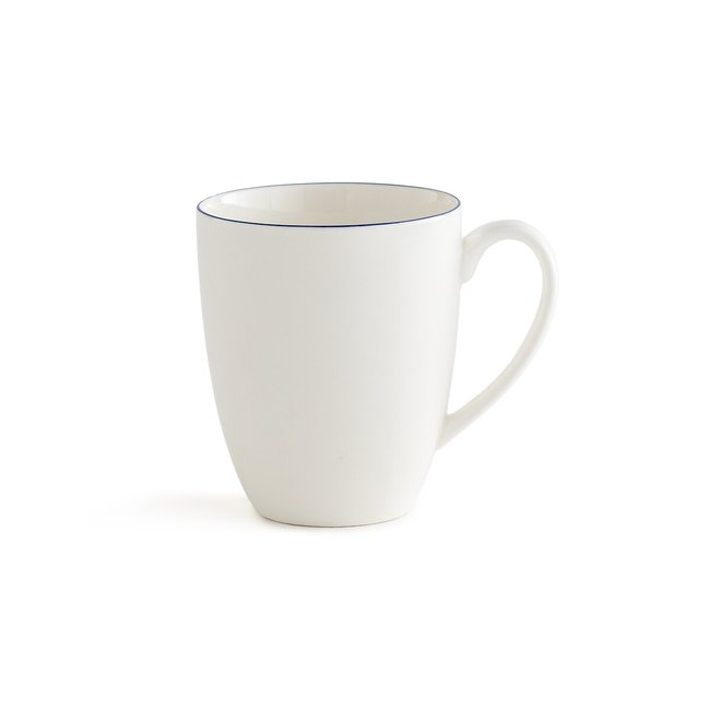 Confezione da 4 mugs porcellana, Malo bianco/blu LA REDOUTE INTERIEURS