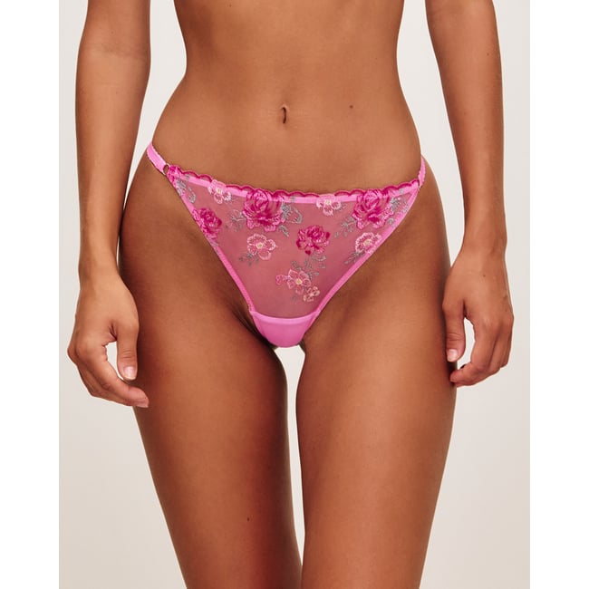 String en mesh brodé NOLITAIZ rose <span itemprop=