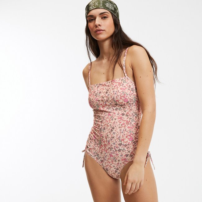 Fato de banho estampado floral estampado índio <span itemprop=