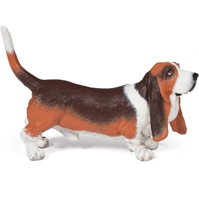 Figurine Basset Hound marron <span itemprop=