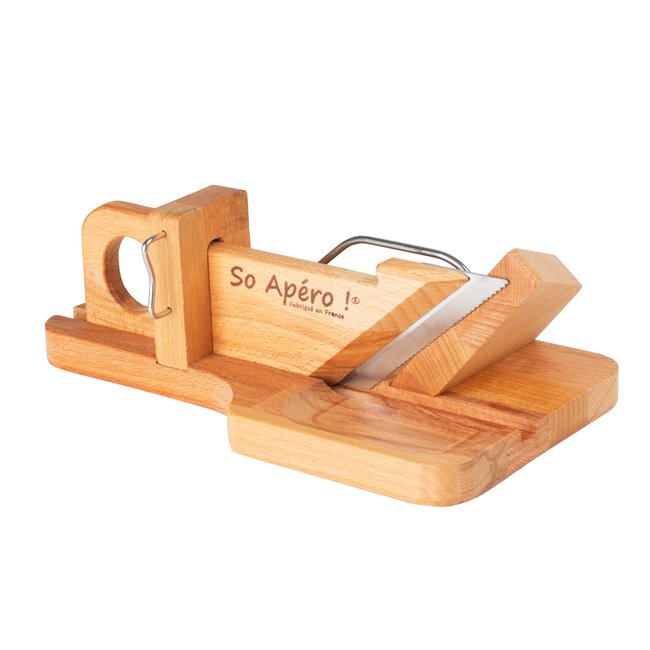 Guillotine à saucisson en bois de hêtre So Apéro beige <span itemprop=