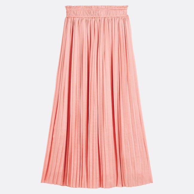 Jupe midi plissée, FUN rouge <span itemprop=