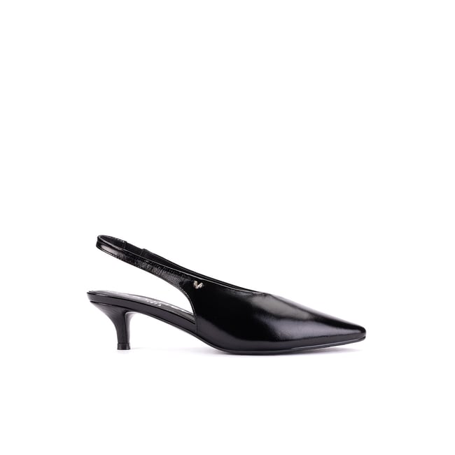 Chaussures à talon cuir Adda black <span itemprop=