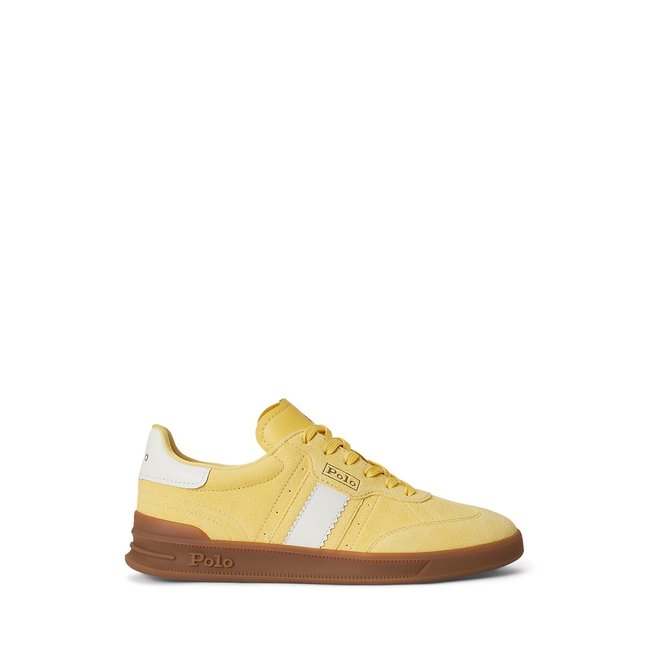 Baskets en cuir suède HRT AERA PP jaune <span itemprop=