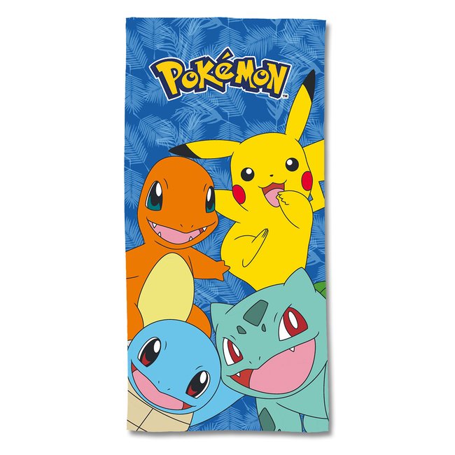 Serviette de plage, Pokémon starter bleu <span itemprop=