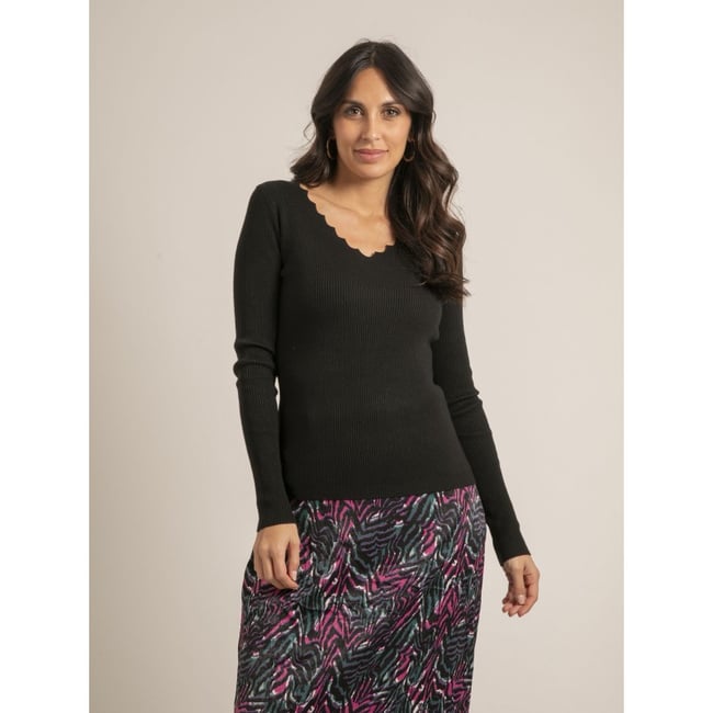 Pull Fin Col V Fantaisie Karissa - DONA LISA
