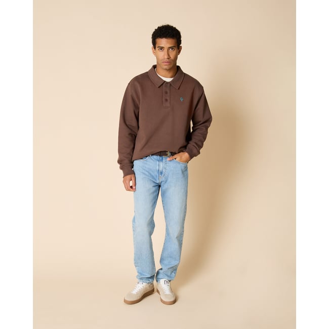 Sweat en molleton chocolat <span itemprop=