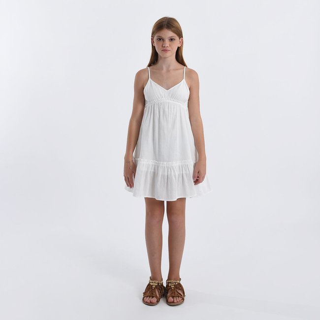 Vestido de alças finas branco <span itemprop=