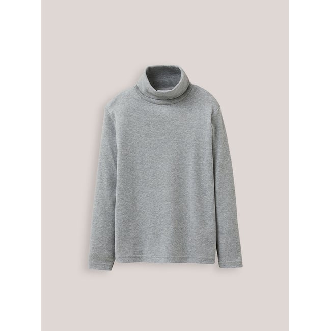 Sous-pull  - coton biologique gris chine <span itemprop=