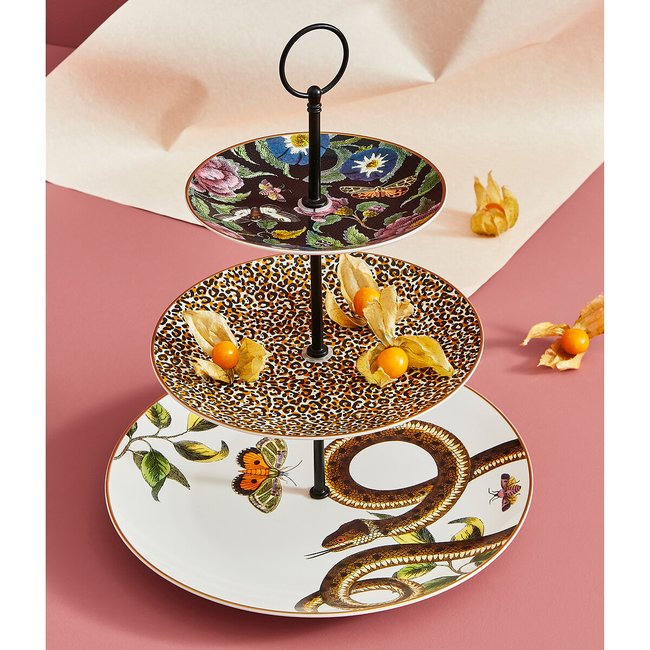 3-Tier Creatures of Curiosity Cake Stand, multi-coloured, SPODE