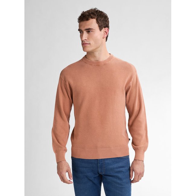 Pull en maille pebbleview rouge dusty peach <span itemprop=