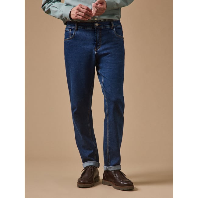 Jean regular  coton biologique denim stone <span itemprop=
