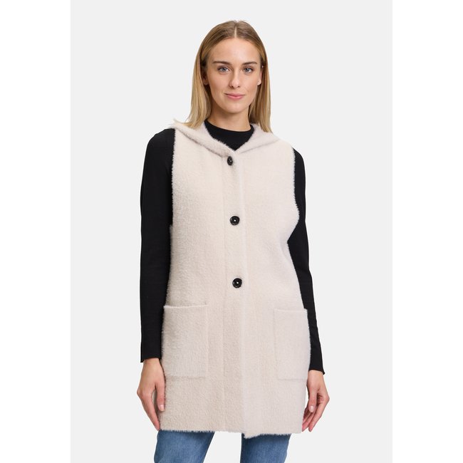 Veste sans manches en maille à capuche - AMBER & JUNE
