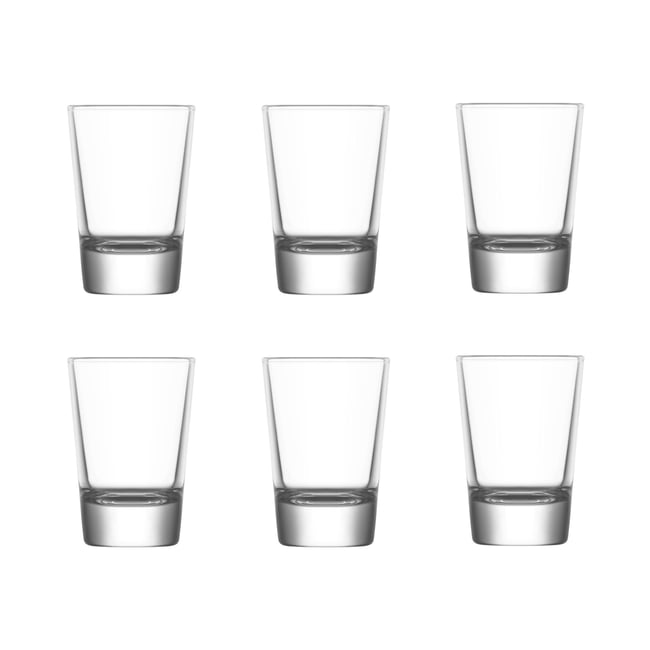 Lot de 6 verrines en verre 6,2cl, BOSTON Couleur transparent <span itemprop=