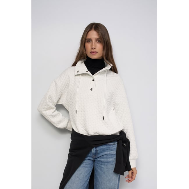 SWEATSHIRT EN Fil textile blanc <span itemprop=