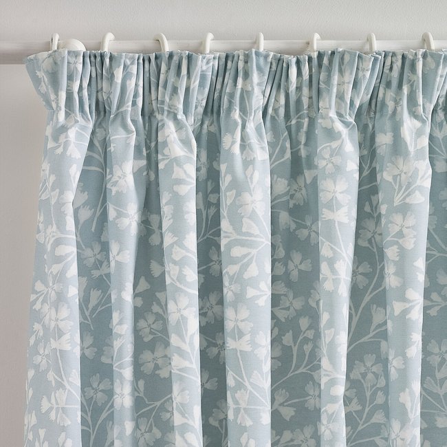 Brooke Floral Lined Pencil Pleat Curtains - CATHERINE LANSFIELD