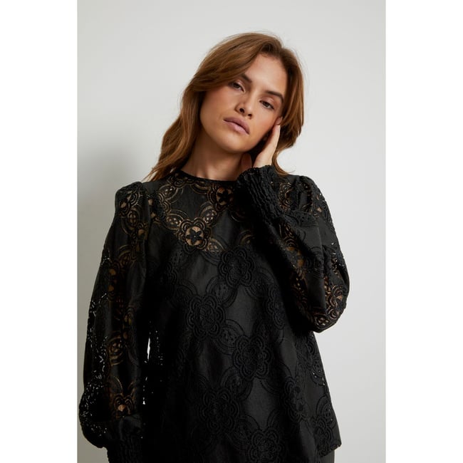 Blouse élégante Copenhagen Luxe Manches Longues Taille 36 Noir - Occasion TB
