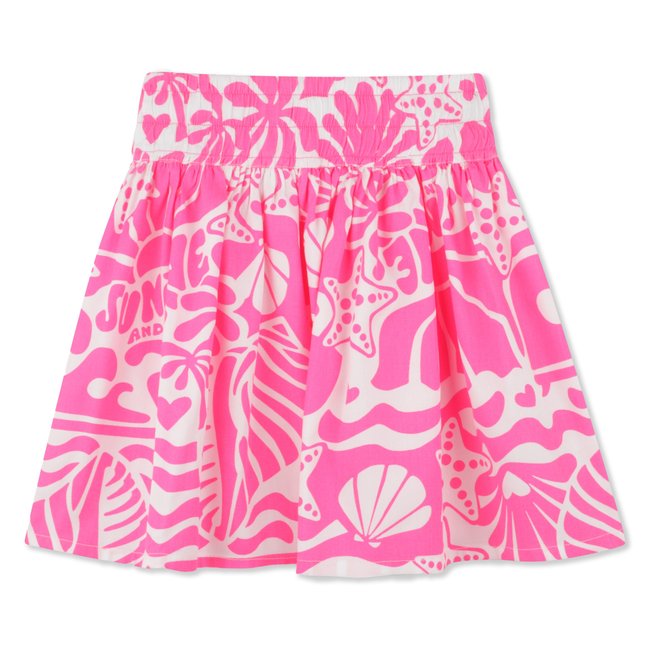 Jupe imprimée bicolore storm pink <span itemprop=