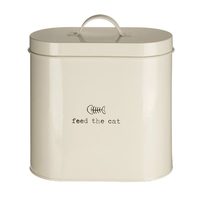 Adore Pets Bin With Spoon, 2.8 Ltr Cat Food Storage - Cream, cream, SO'HOME