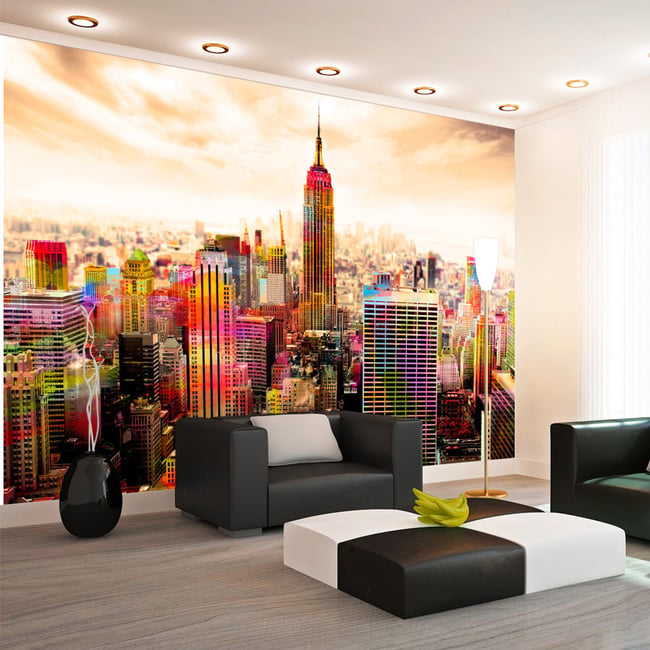 Papier peint intissé panoramique Ville et Architecture Colors of New York City III Couleur multicouleur <span itemprop=