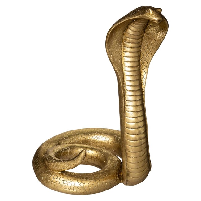 Serpent cobra Couleur doré <span itemprop=