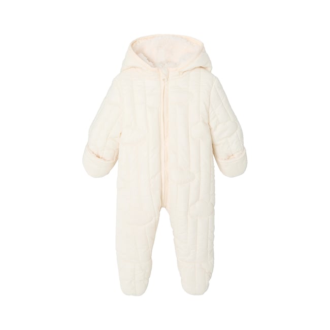 Combipilote naissance avec capuche écru <span itemprop=