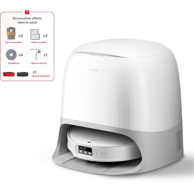 Robot Aspirateur Laveur Qrevo Curv 2 ProX Blanc - ROBOROCK