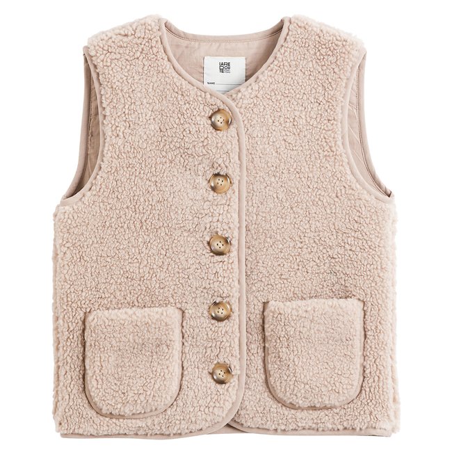 Sherpa gilet beige La Redoute Collections La Redoute