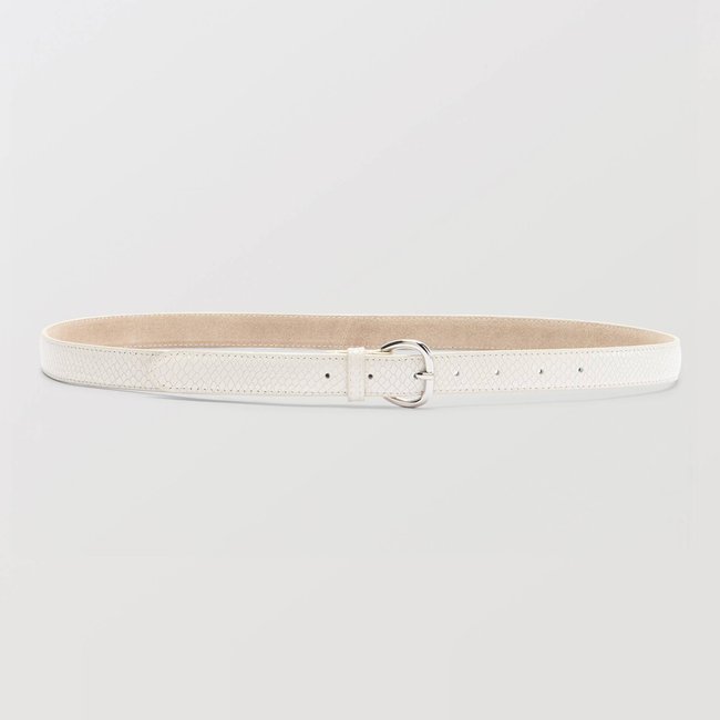 Ceinture en cuir blanc <span itemprop=