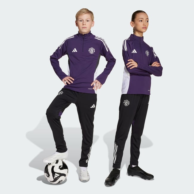 Pantalon D'entraînement Manchester United Tiro 25 Competition Enfants black / aurora plum / black <span itemprop=