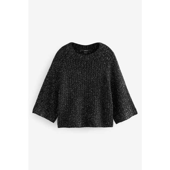 Pull manches mi-longues avec mesh et sequins - NEXT
