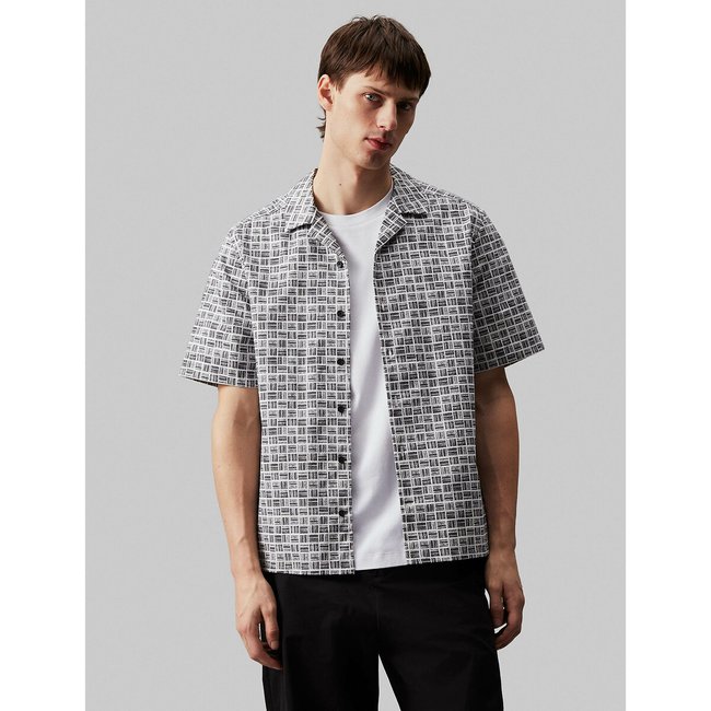 Chemisette ample imprimée noir/blanc <span itemprop=