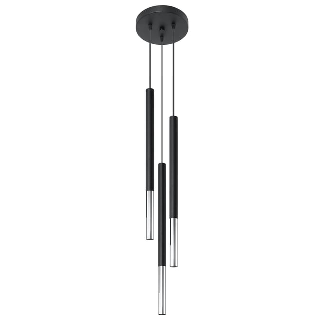 Suspension Acier Noir/Chromé G9 3 Mozaica Couleur noir <span itemprop=