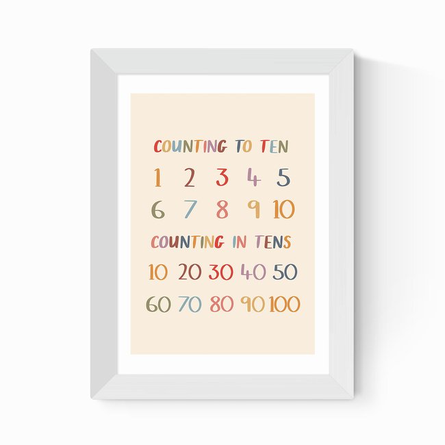 Colourful Counting to Ten by Kid of the Village - EAST END PRINTS