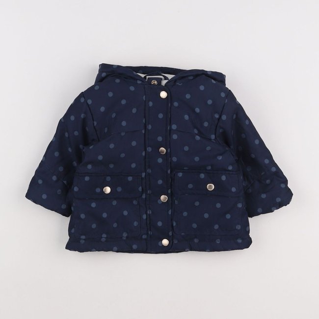 Manteau doublure amovible - Bon état bleu <span itemprop=