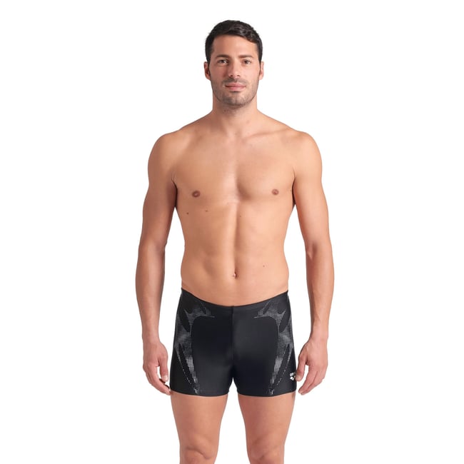 Short de bain arena Feel Spider Web pour homme black-white <span itemprop=