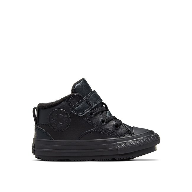 Baskets cuir Malden Street Boot Mid Leather noir <span itemprop=