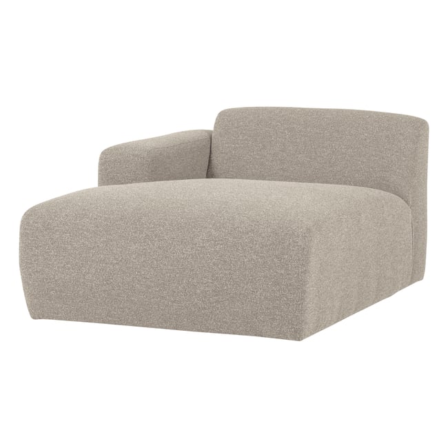 Élément chaise longue gauche en bouclé MOJO BASE Couleur beige <span itemprop=