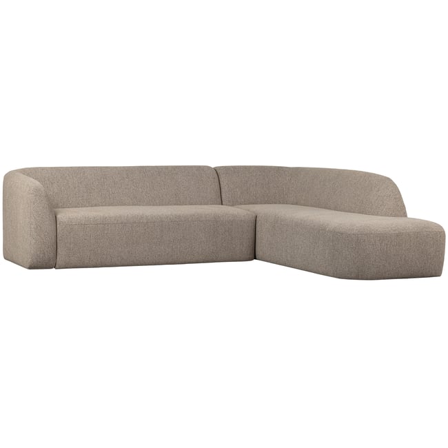 Canapé d'angle droit tissu SLOPING Couleur naturel mélangé <span itemprop=