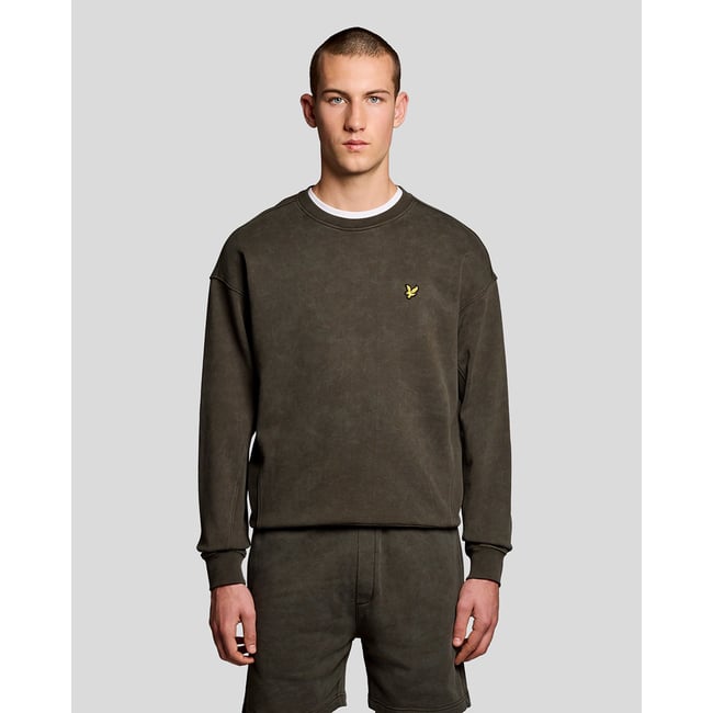 Sweat-shirt en coton délavé épais noir doux <span itemprop=