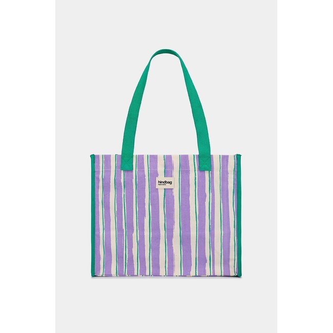Tote bag a righe, CLAUDE viola rigato HINDBAG