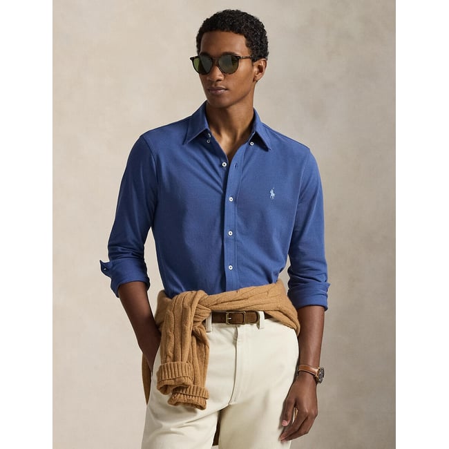 Рубашка из ультралегкого хлопкового пике - POLO RALPH LAUREN