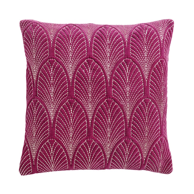 Housse de coussin décorative en coton 50x50 pourpre <span itemprop=