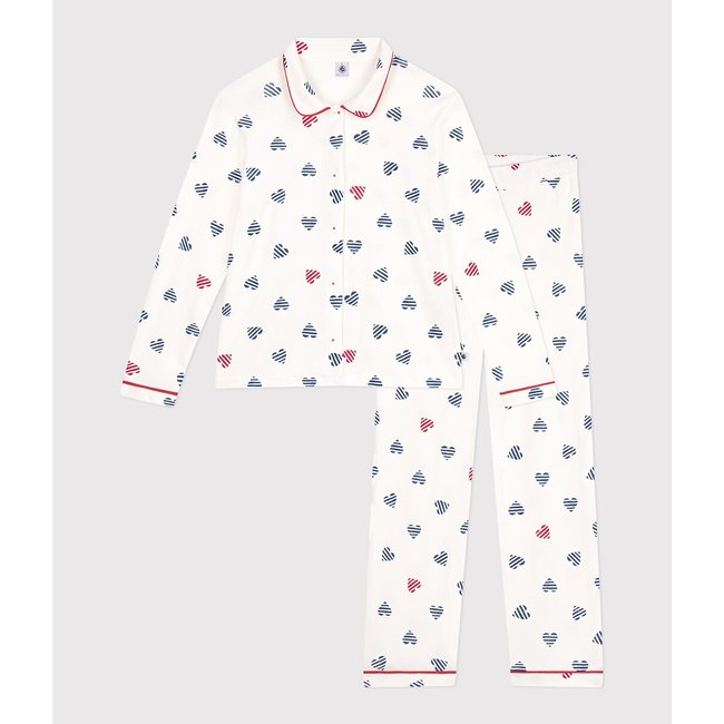 Cotton Grandad Pyjamas, printed, PETIT BATEAU